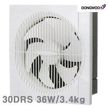 동우 수동셔터연동식 환풍기 30DRS 36W 3.4kg 1 200㎥ min 30cm (1EA) 환풍기 욕실 화장실 동우 산업안전 접착 윤활 냉난방품 환풍기
