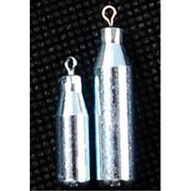 니켈도금 다운샷 배스 루어 스틱형 봉돌 5개) 바늘에끼우는 다운샷싱커 뽕돌 갑오징어봉돌 선상, 1개