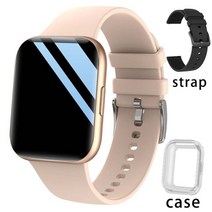 가성비 스마트워치 senbono 손목 시계 p25 ip68 방수 피트니스 스포츠 spo2bphr 시계 for android smartwatch, 골드 추가 케이스 스트랩