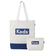 케즈 에코 백 파우치 세트 -화이트