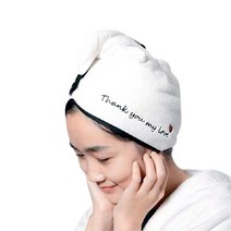 1+1 빨리 마르는 헤어 드라이 타올 극세사, 2개, 블랙+블랙