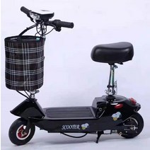 휴대용전동킥보드 접이식 나노휠 성인 전기킥보드 앉아서타는전동킥보드전기 자동차 소형 자동차 숙녀 미니 접이식 스쿠터 초경량 휴대용 성인 스쿠터 소형 돌고래 배터리 자동차, 24v, Black-24v 브러시 배터리 40-50마일 선