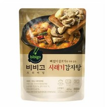 CJ더마켓 간편식 즉석식품 국레시피 탑티어 비비고 시래기 감자탕 국 탕 찌개 밀키트 460G, 17개