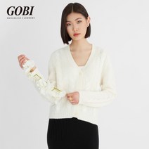 고비 클래식 숙녀 v 넥 케이블 순수 캐시미어 니트 카디건 솔리드 컬러 캐주얼 스웨터