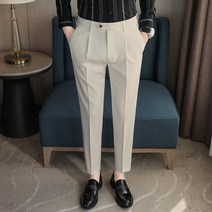 남성 슬림 9부 정장 바지 캐주얼 일자 직장 팬츠 9색 2050