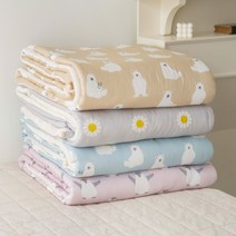 아기 신생아 간절기 밍크 차렵이불, 밍크이불(아이보리)