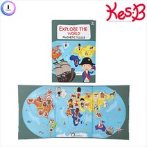 h51 캐스비) 튼튼 자석퍼즐세계지도(2315)