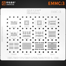 EMMC EMCP/UFS LPDDR NAND PCIE 플래시 메모리 용 0.15MM BGA Reballing 스텐실 BGA297 BGA153 BGA254 BGA162 BGA169, [04] full 4pcs