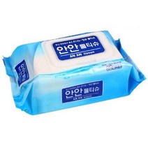 안안 물티슈 1팩(60매입)캡형 은나노 항균 병원물티슈, 단품