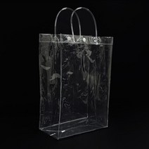 PVC 투명 비닐 가방 단추 똑딱이 에코백 파우치 물놀이