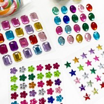 큐빅스티커 비즈스티커 접착비즈 보석스티커 꽃 사각 타원 입체 다꾸, 타원형