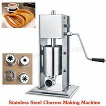식품교반충진기 상업 수직 소시지 Stuffer 스테인레스 스틸 3L 필러 스페인어 Churro 기계 수동 메이커, 01 3L Sausage Stuffer