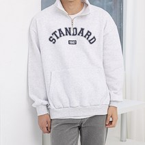 스타일에스 남성 스탠다드 아노락 앞포켓 오버핏 겨울 기모 맨투맨