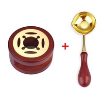 물왁스 1/2PCS 레트로 왁스 인감 세트 래커 스토브 나무 손잡이 스푼 용광로 히터 비드 스틱 냄비, Red