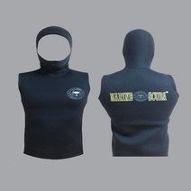 마린 스쿠버 다이빙 슈트 웻슈트 잠수복 다이빙복 후드 조끼 M-3, 남성, xxl