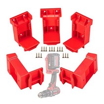 Milwaukee 18V 드릴용 공구 마운트 5팩 M18 배터리 마운트/행거/도크 홀더용 홀더 48-11-1820 48-11-1850 48-11-1860 배터리용 디월트 및 20V