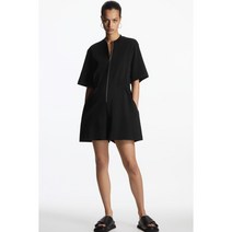 COS 여성 집업 점프수트 여름 캐주얼 라운드넥 슈트 블랙 코디 미니 1082912001