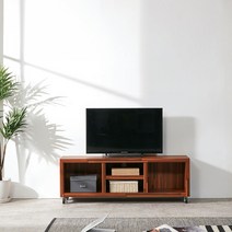 티비장 수납장 다이 원목거실장 리빙유 이동식 거실장 1200 장 선반, 멀바우