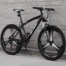 케이스타 MTB 입문 출퇴근 산악자전거 학생자전거 24인치 26인치 [국내착불배송], 일반휠/26인치, 27변속, 검정