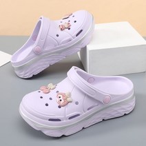 말랑 굽높은슬리퍼 방수 슬리퍼 발편한 통굽 샌들슬리퍼 굽 3cm