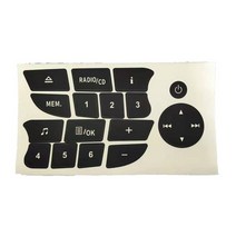 카오디오 블루투스오디오 오디오 차량 자동차 버튼 수리 스티커 cd 라디오 오디오 버튼, 검은색