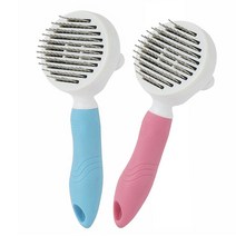 펫 애견 강아지 포메리안 비숑 빗 애견브러쉬 털관리, 핑크, 두꺼운바늘