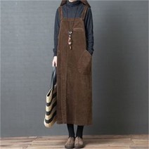 오노마 오노마 ONM 올더스타일 루즈핏 코듀로이 멜빵 여성원피스 (8056048)