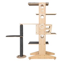 [솔향기를머금은가구] [럭시캣] 아론 5 캣타워 (베이직)/캣타워/원목캣타워, 상세 설명 참조