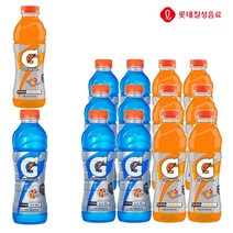 롯데칠성 게토레이 오렌지+블루볼트 혼합 600ml x (각6개)총12개 펫 이온음료 스포츠음료