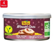 Tartex Wouah Gras 타르텍스 푸아그라 스프레드 소스 비건 125g 4팩, 4개
