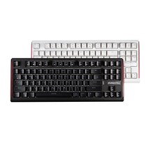 게이밍 기계식 키보드 텐키리스 화이트 G400K LED 단일모드, 유광바디(적축)