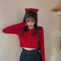 다양한 코디 여성 크롭가디건 트렌디패션 6컬러 골지티셔츠 _ 6501209EA