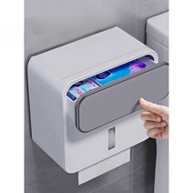 휴지걸이 화장지 욕실 방수 일자형 디스펜서, 상세 페이지 참고, 업그레이드 그레이