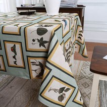 액자식 플라워버드 식탁보 테이블커버 덮개 인테리어 홈카페 다용도 2종 택1, 100x145cm, A