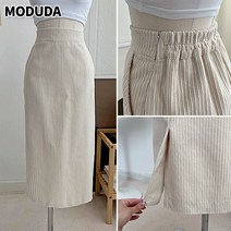 [모두다] [도톰골덴/L~3XL/뒷밴딩/빅사이즈] 망고 골덴 포켓 롱 스커트
