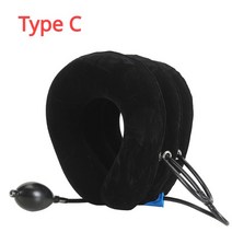 자세 공기 목 견인기 장치 건강 관리 스트레처 칼라 베개 통증 완화 트랙터, [02] Blue 3 Layer-1tube, 1개