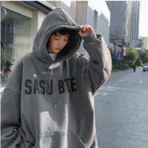 YAPOGI 순면 후드 맨투맨 기모에 도톰한 루즈핏 상의 트렌드