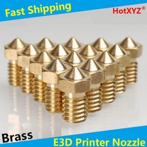 HotXYZE3D 엑스트라 노즐 3D 프린트 부품 압출기 황동 V5 V6 프린터 액세서리 M6 스레드 헤드, All Size Set