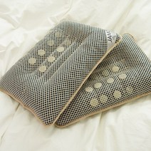 자모리 시원한 옥 꿀잠 마약베개 숯 바이오칩 경추 여름 군대 플라스틱 통풍 쿨 탈모 빨대베개, 경추그래칩, 베이지