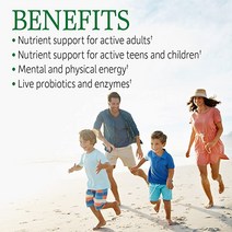 lofty최신 Garden of Life 여성 남성 ampamp Kids Age 6 이상 비타민 코드 패밀리 멀티 - 120 채식 캡슐 전체 식품 혼합 프로바이오틱스 글루텐 프리