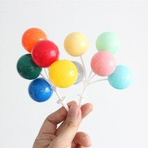 풍선픽 케이크데코 케이크 꾸미기, 레인보우