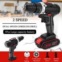 21v 전기 충격 무선 드릴 28n.m 고전력 리튬 배터리 무선 드라이버 핸드 드릴 diy 전동 공구