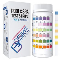 BOSIKE 풀 앤 스파 7in1 테스트 스트립 125개입 BOSIKE 7 in 1 Water Hot Tub Swimming Pool & Spa Test