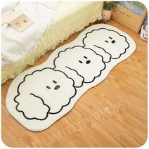 침실러그 3종 침대밑 고양이 강아지 드로잉 귀여운러그 원룸용 플라워 타원형카페트 포인트인테리어