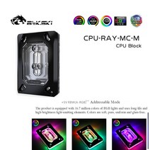 커스텀 수냉 amd ryzen 3000 am3am3+am4 용 bykski cpu 워터 블록 1950x tr4 x399 x570 팬 냉각 구리 라디에이터 cpu 쿨러 cpu, 검은색 12v RGB 조명