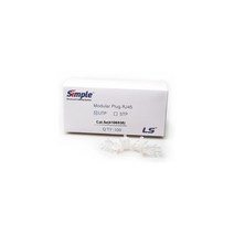 (LS전선) LS RJ-45 커넥터 UTP/CAT.5E/100개 8p8c, 본상품선택, 1