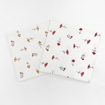 [민들레홀씨] 국내생산 광목원단 - 순면20수 바이오워싱 광목 나염원단, 민들레 홀씨 레드