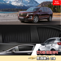 스타일카커텐 맞춤형 자동차 차량용 햇빛가리개 캠핑 차박 카커튼 1:1 맞춤제작 - 트래버스, [국산차종-로얄], 3열 (쪽문 / 좌+우)