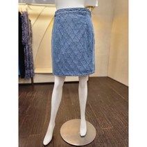 지컷 여성용 퀼티드 데님 미니 스커트 7251355301