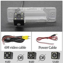 Owtosin자동차 후방 모니터 리어 뷰 카메라 르노 콜레오스삼성 QM5 20062017 닛산 맥시마 MK5 2000 2001 2002 2003, Camera Only+8 LED